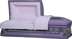 Purple with Light Pink Casket - Pittsburg, TX Gilmer, TX USA - 777 Caskets, Triple 7