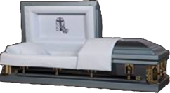 Blue/Light Blue Interior Casket - Triple 7 Caskets Longview, TX